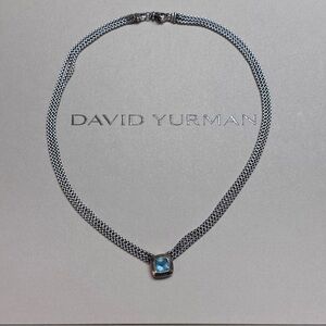 David Yurman blue topaz Albion pendant necklace